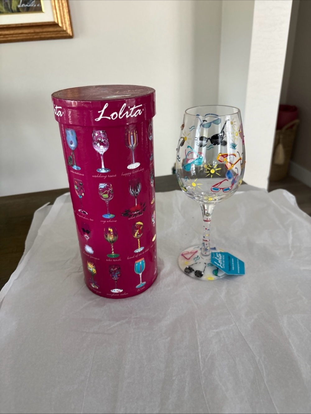 Lolita Sunglass Cooler Wine Glass Wine Collection Hand Painted